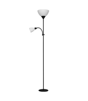 Lámpara de pie negro modelo Milo 2 luces 180 cm(alto) 50 cm(ancho)25 cm(fondo