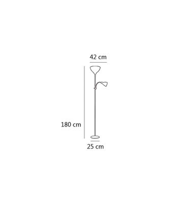 Lámpara de pie plata modelo Milo 2 luces 180 cm(alto) 50 cm(ancho)25 cm(fondo - Foto 2