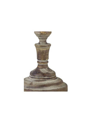 Lámpara de sobremesa rinconera modelo Laseu acabado madera 83cm(alto) - Foto 2