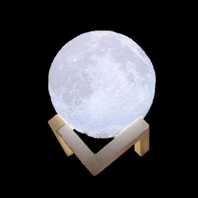 Lámpara en forma de luna LED 3D MOON LED 3D CM3278 con encendido táctil 12 cm