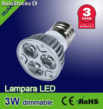 Lampara led 3W ( Regulables）