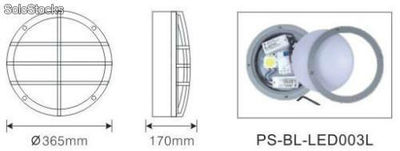lampara led con sensor microonda (ps-bl-leds003l) - Foto 2