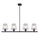 Lámpara lineal 4 luces modelo Arabela acabado negro 65cm(alto) 80cm(ancho) - 1