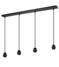 Lampara lineal de 4 luces modelo Larrue acabado negro 9 cm (alto)80 cm(ancho)9