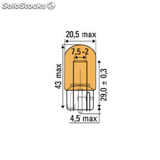 Lámpara obn wedge 21W 12V T20 ambar jbm 52863