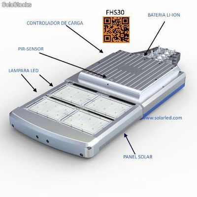 Lampara solar integrada todo en uno fhs30 - Foto 3