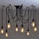 Lampara techo araña industrial - 10 bombillas led vintage incluidas - 1