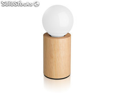 Lampe Ã poser ronde en bois - 3 tempÃ©ratures de couleur - LED 10 W incluse -