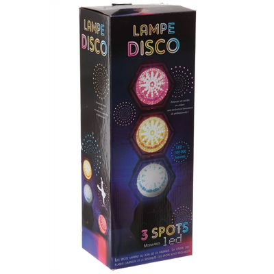 Lampe disco 3 spots - 141 leds - luminaire d&amp;#39;ambiance pour soirées - Photo 3