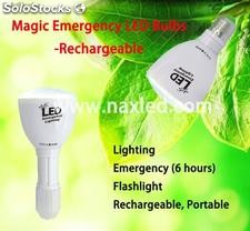 Lampe led 4w urgence, rechargeable, e27 + télécommande