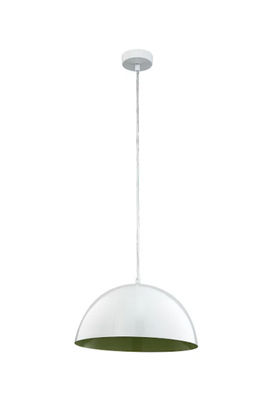 Lampe suspension - vert / blanc - E27 - WOFI