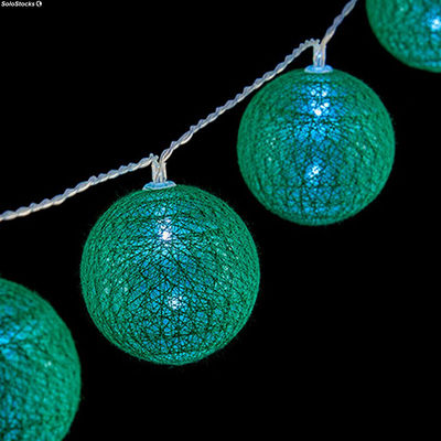Lampka Sznurkowa Kulki LED 5 cm 2 m Kolor Zielony