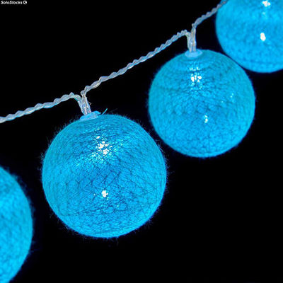 Lampka Sznurkowa Kulki LED 6 cm 2 m Turkusowy