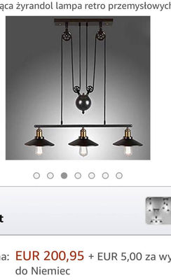 Lampy industrial retro i kryształowe Amazon żyrandole - Zdjęcie 3