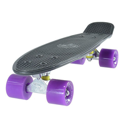 Land Surfer Cruiser Skateboard 22&quot; black board Solid purple wheels