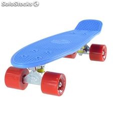 Land Surfer Cruiser Skateboard 22&quot; blue board solid red wheels