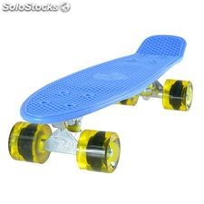 Land Surfer Cruiser Skateboard 22&quot; blue board transparent yellow wheels