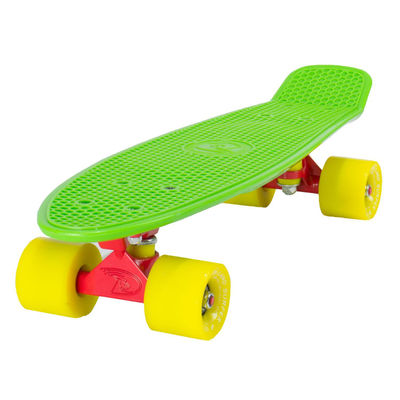 Land Surfer Cruiser Skateboard 22&quot; green board red trucks yellow wheels