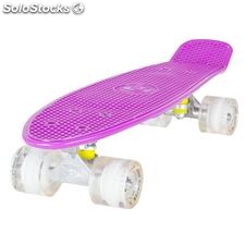 Land Surfer Cruiser Skateboard 22&quot; purple board clear wheels