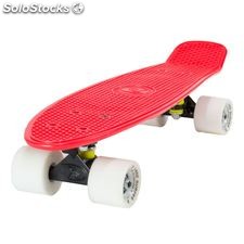 Land Surfer Cruiser Skateboard 22&quot; red board black trucks white wheels