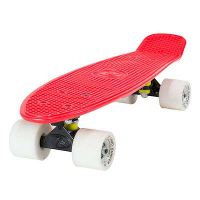 Land Surfer Cruiser Skateboard 22&quot; red board black trucks white wheels