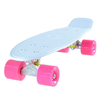 Land Surfer Cruiser Skateboard 22&quot; white board pink wheels