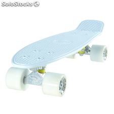 Land Surfer Cruiser Skateboard 22&quot; white board solid white wheels
