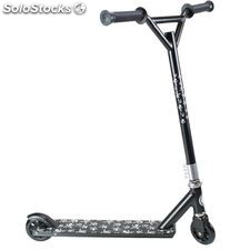 Land Surfer Stunt Scooter Black and Small Skulls