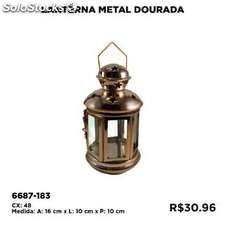 Lanterna Metal Dourada (6687-183)