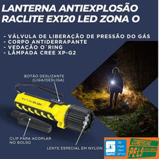 Lanterna racco ex 120 Z0 anti explosão racco