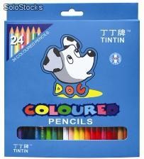 lapices 24 colores en caja de nuestra propia marca tintin