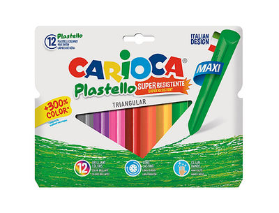 Lapices cera carioca jumbo triangular caja de 12 unidadescolores surtidos - Foto 2