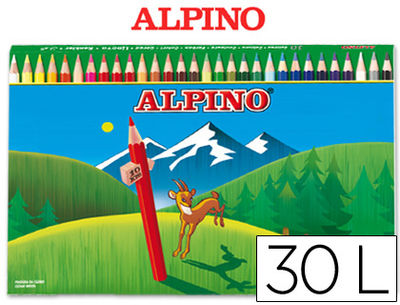 Lapices de colores alpino 659 caja de 30 colores largos
