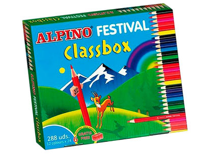 Lapices de colores alpino festival classbox caja de 288 unidades 12 colores - Foto 2