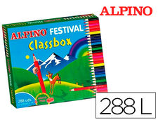 Lapices de colores alpino festival classbox caja de 288 unidades 12 colores