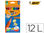 Lapices de colores bic kid evolution estuche de 12 colores surtidos mina ultra - 1