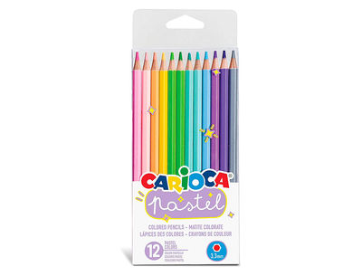 Lapices de colores carioca bi color pastel triangular mina 3,3 mm blister de 12 - Foto 2