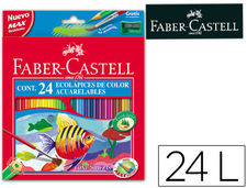 Lapices de colores faber-castell acuarelables caja de 24 colores surtidos