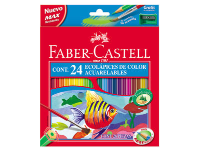 Lapices de colores faber castell acuarelables caja de 24 unidades colores - Foto 2