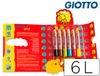 Lapices de colores giotto super bebe caja de 6 lapices colores surtidos +