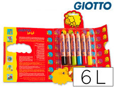 Lapices de colores giotto super bebe caja de 6 lapices colores surtidos +