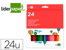 Lapices de colores liderpapel caja de 24 colores