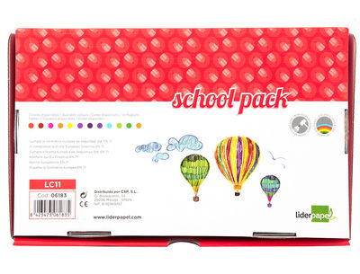 Lapices de colores liderpapel school pack de 144 unidades 12 colores x 12 - Foto 3