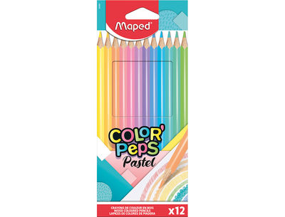 Lapices de colores maped color peps caja de 12 colores pastel surtidos - Foto 2