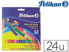 Lapices de colores pelikan hexagonales 24 colores caja de carton