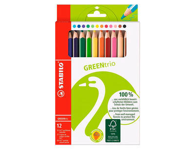 Lapices de colores stabilo green colors con certificado fsc estuche carton de 12 - Foto 2