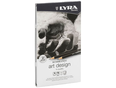 Lapices de grafito lyra rembrand art design caja de 12 graduaciones 6b-5b-4b-3b - Foto 2