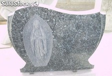 Lápidas con figura esculpida granito perla azul lápida de granito headstone