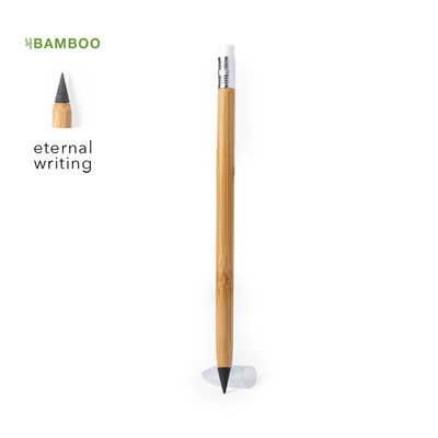 Lápiz de bambú eterno con goma y punta grafito