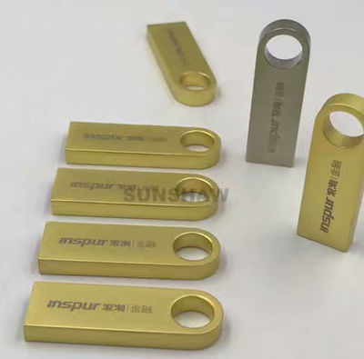 Lápiz de memoria USB tamaño pequeño color dorado y plateado pendrive 2GB 4GB 8GB